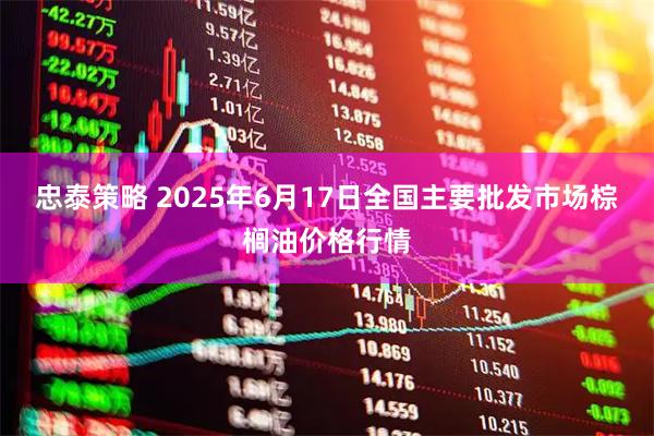 忠泰策略 2025年6月17日全国主要批发市场棕榈油价格行情